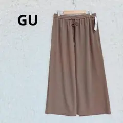 【新品タグ付】GU ジーユー リブナロースカート L 38ダークブラウン 茶のサムネイル