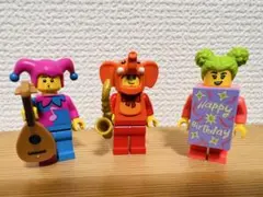 新品 レゴ ミニフィグ BaM エレファント ピエロ ブロックガール 3点セット