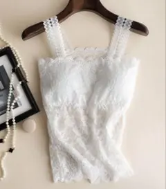 ソフトパット入り総レースキャミソール