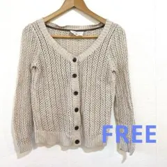 H&M LOGG ベージュニットカーディガン