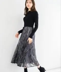 バリエーションレースドッキングワンピース