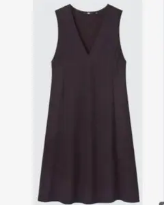 ユニクロ　ブラッシュドジャージージャンパースカート ワイン