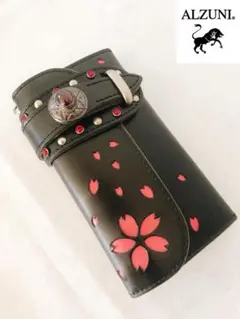 ◆新品 ALZUNI アルズニ 三つ折り長財布 サクラ 桜 ◆　カスタムに！
