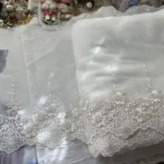 3m ラメ糸　チュールレース *お7-102