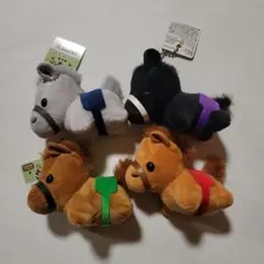セリア 競走馬 マスコットキーホルダー