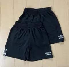 umbro 黒 サッカー用ハーフパンツ2枚セット