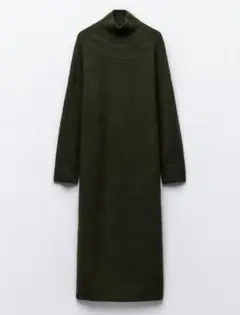 ZARA ソフトニットミディワンピース ゆったり ニットワンピース