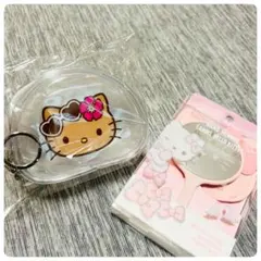 【韓国限定】オリーブヤング ハローキティ ハンドミラー ポーチ セット 日焼け