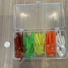 ソフトプラスチックワーム 6０個セット(6色、 各色10個)
