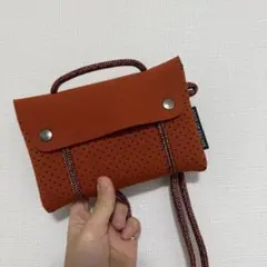 STATE OF ESCAPE オレンジ ドットショルダーバッグ、ポーチ