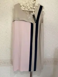 新品タグ付きMAX &CO 46サイズ薄いピンクの袖無しワンピース