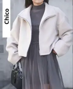 大特価　Chico シャギージップショートブルゾン　　アウター　新品　セール