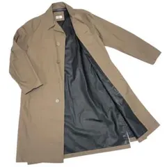 ブラウン ステンカラーコート ロング丈