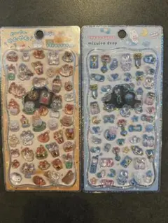 プチドロップステッカー　パン＆みずいろ