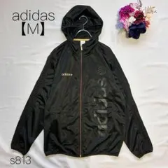 アディダス　トラックジャケット　ジャージ　ロゴ　adidas ブラック　【M】