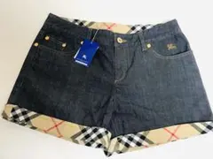 バーバリー　デニム　ショートパンツ　チェック