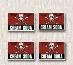 CREAM SODA クリームソーダステッカー 4枚セット