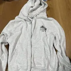 Stüssy グレー ジップアップパーカー