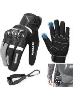 バイクグローブ スマホ対応 軽量 メッシュ 吸汗通気 滑り止め 春夏用 L