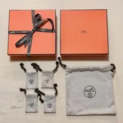 【新品】HERMES ベルト用 空箱 2箱 保存袋5枚 リボン セット エルメス