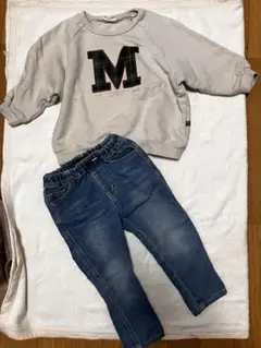 ブランシェスRADCHAPデニム　ブリーズ Mロゴ トレーナーセット