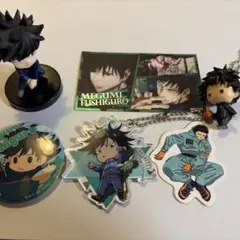 呪術廻戦 伏黒恵 ストラップ フィギュア ステッカー バッジ セット