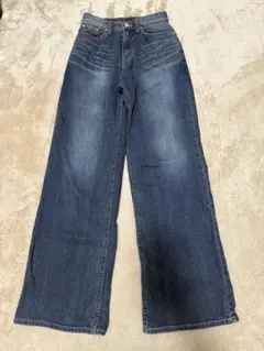 KINDAME 骨盤パッド斜線ダブルスリムセミブーツカットデニムXS - メルカリ