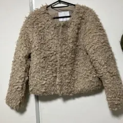 セシルマクビー　ボアジャケット ショート丈