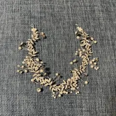 ウェディングヘッドドレス シルバー