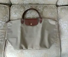 Longchamp ベージュ トートバッグ