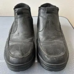 レザー サイドゴアブーツ 黒