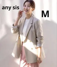 any SiS エニィスイス　テーラードジャケット　ベージュ　M