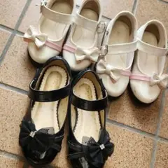 女の子 靴フォーマルシューズ 3点セット