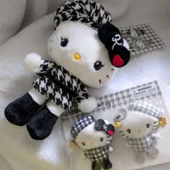 サンリオ　キティミミイ モノクロガーリー ふたごコーデ　ヘアクリップ マスコット