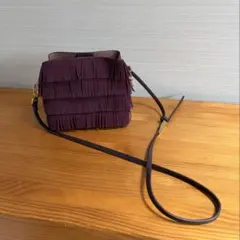美品】ルポ バルセロナ ショルダーバッグ フリルデザイン レザー 