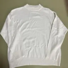 earth music&ecology M ホワイト 薄手長袖セーター