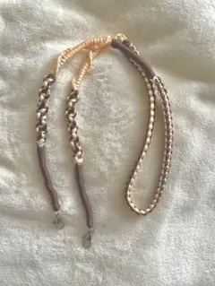 スマホショルダーストラップ パラコード ブラウン アイボリー