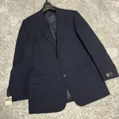 LARDINI ウールトロピカル ネイビージャケット3B 50 本切羽 裏地無