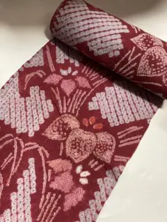 伝統工芸　有松総絞り　反物　手蜘蛛絞り　湯のし　幅だし済み　浴衣　リメイク