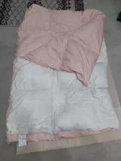 羽毛 掛け布団 ピンク・ホワイト 200x150cm