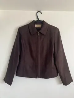 ブラウン・*✴︎スウェード調ジャケット♡