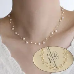 2連パールネックレス ゴールド 上品 高見え 大人可愛い デート 結婚式