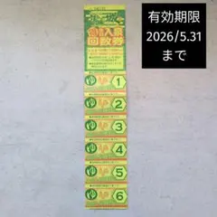 湯の城　大垣　入泉回数券　6回分 2026/5/31まで　回数券　温泉　入浴のサムネイル