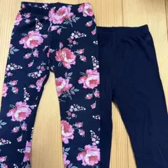 babyGAP レギンスパンツ 花 ネイビー 1歳半～2歳