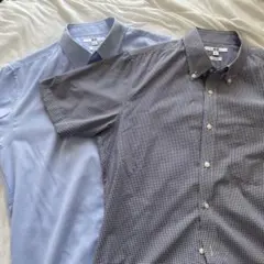 【美品】UNIQLO ワイシャツ スリムフィット ボタンダウン 2枚セット