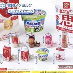 【コンプリート】ガチャ 雪印メグミルク ミニチュアチャーム 乳飲料シリーズ