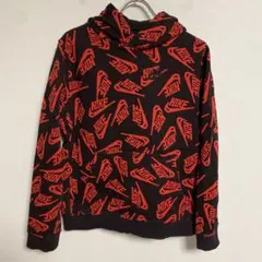 NIKE ナイキ ロゴプリント 裏起毛フード付きトレーナー L