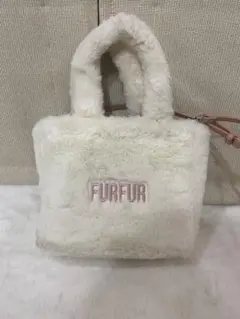 FURFUR エコファートートバッグ ホワイト×ピンク(限定カラー)