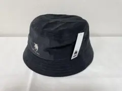 moz刺繍 ブラックバケットハット