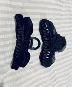 ブラックヘアクリップ　バンスクリップ　2個セット